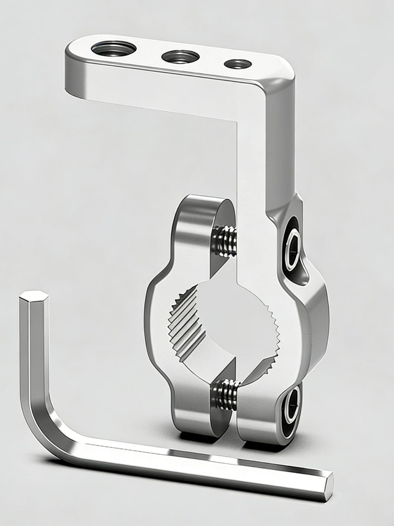 Motorcycle Handlebar Extension Bracket, Durable Aluminum Alloy, Fits M6/m8/m10, Adds Spotlights, Navigation, Tire Pressure Gauge, Dash Cam