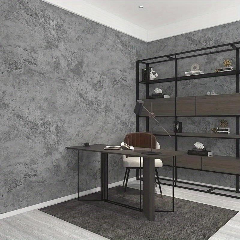 Cement Texture Self-Adhesive Decorative Wallpaper, Industrial Weathered Effect, Waterproof, Easy Clean, Living Room TV Background, Bedroom Decor, Textured Peel And Stick Wallpaper, 40cm*2m