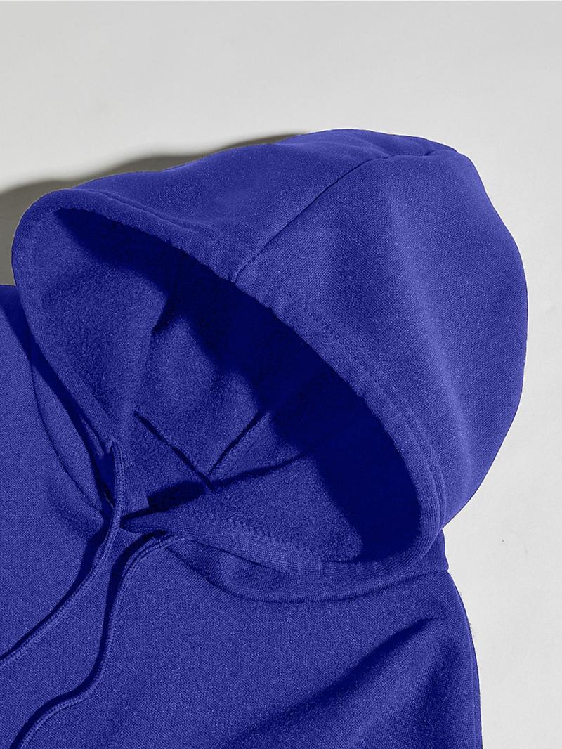 Street Fashion Pink Rose & Letter Print Hoodie - Retro Style Fleece-Lined Hooded Sweatshirt for Men in Colorful Blue/Black/Dark Green/Coffee, Autumn Winter Trendy Casual Pullover