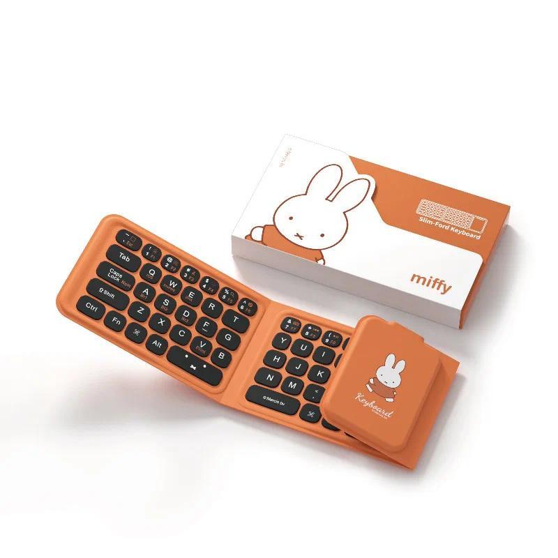 kawaii Miffy Foldable Wireless Bluetooth Keyboard for Connecting