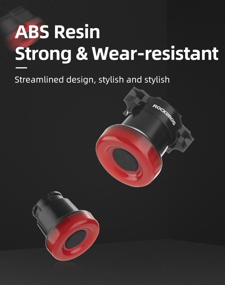 ROCKBROS Smart Bike Tail Light Break Sensing Bike Light Rechargeable Waterproof Auto On/Off Ultra Bright LED