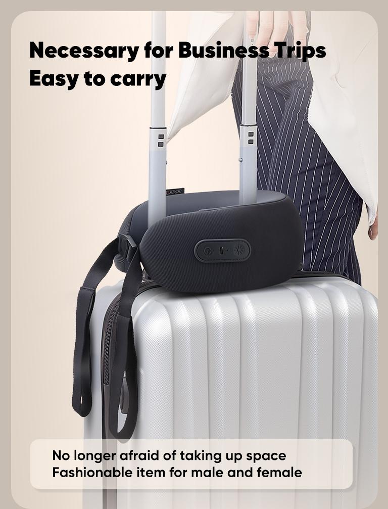 CINCOM U-Shaped Neck Massager Pillow（Midnight Blue） for Cervical Support, with Soothing Heat & Kneading, 360° Memory Foam Support, Cordless, Rechargeable & Portable, Perfect Gift for Black Friday, Thanksgiving, Christmas, Birthdays & More