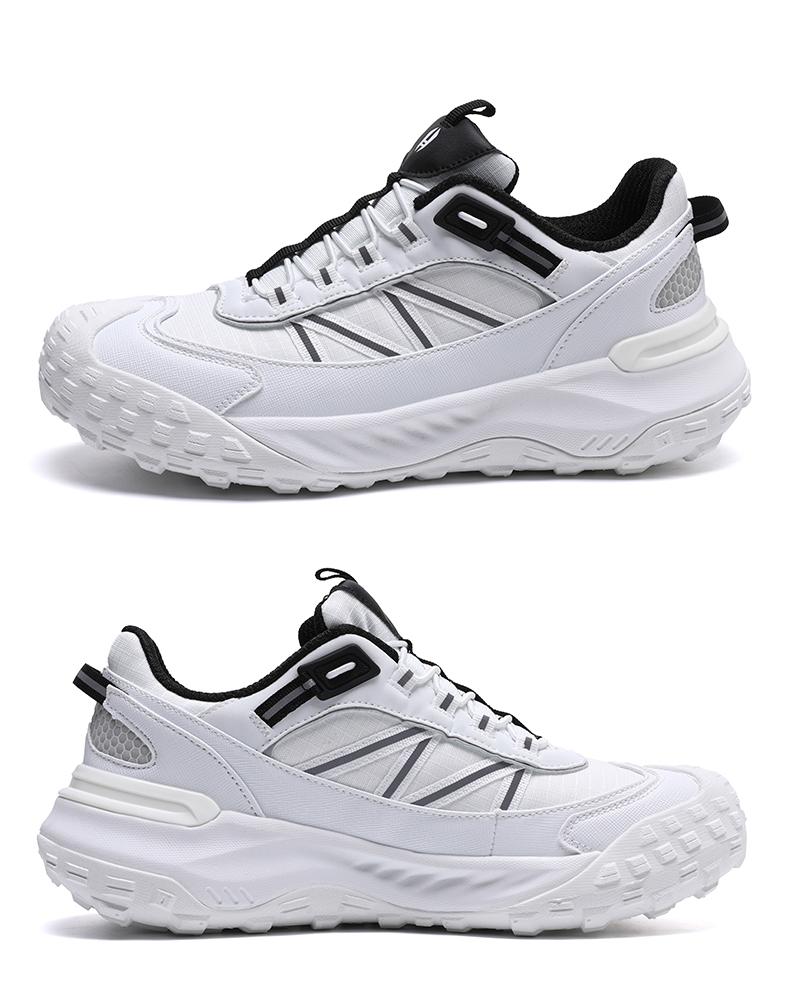 Men's Fashion Colorblock Sports Shoes, Thick Sole Wear-Resistant Hiking Boots, Comfortable and Durable Athletic Footwear