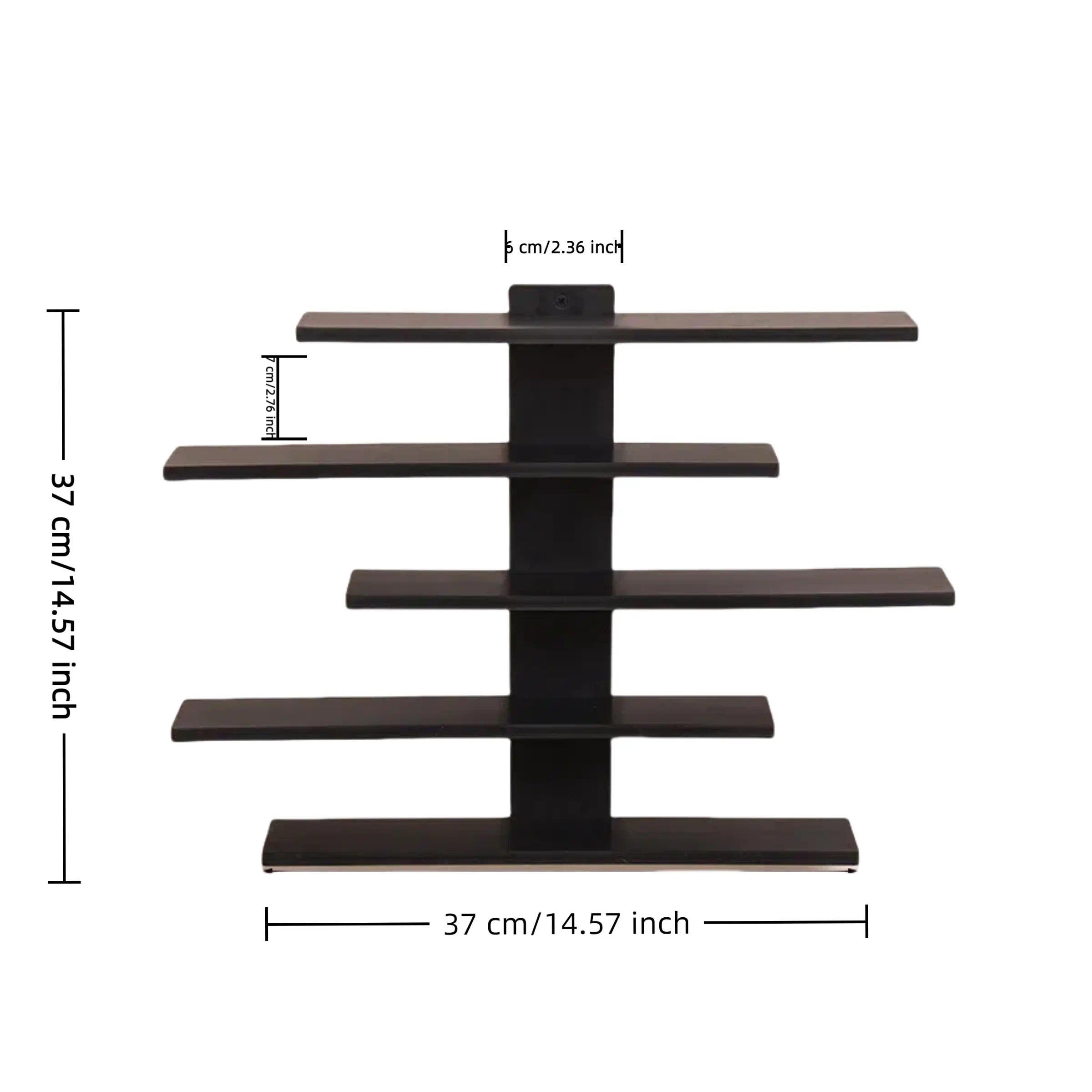 Adjustable Five-Tier Wall-Mounted Display Shelf, Ideal for Storing Figurines, Dolls, Statues and Collectible Toys