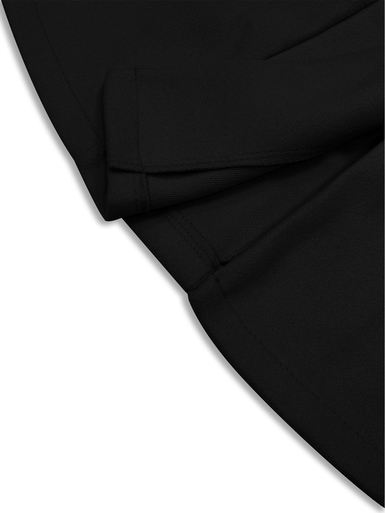 Elegant Fashion Women's Mid-Length Solid Color Slim Fit Coat, Stylish Collar Design with Button Closure Jackets for Autumn & Winter, Solid Buttons Jacket