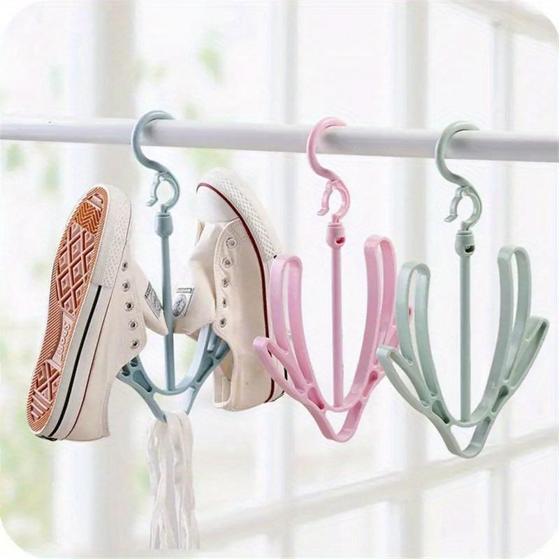 Shoe Drying Rack, Hook, Multi-Functional 360 Degree Rotation Balcony Shoe Drying Rack, Clothes Hanger Hook For Hanging Shoes