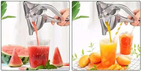 Hand Juicer Squeezer - Aluminum Manual Press Juicer with Ergonomic Grip for Efficient Juice Extraction of Pomegranates Citrus & More, Durable Compact Easy to Use & Clean Manual Citrus Juicer.