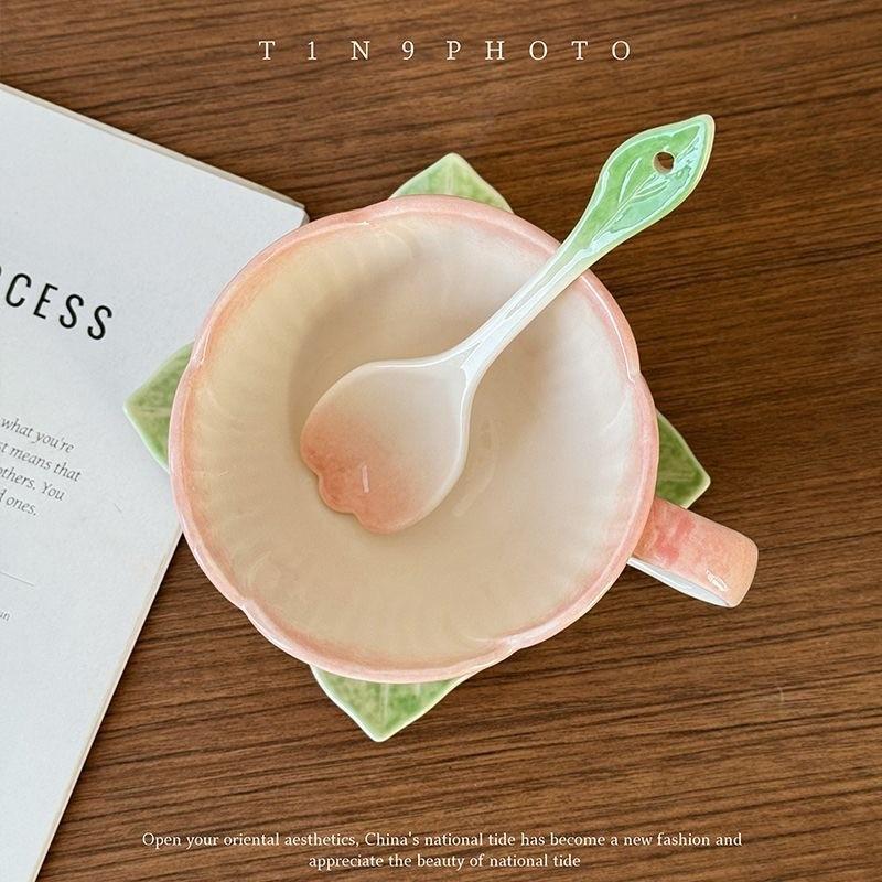 Gift for Her 💗 Floral Embossed Ceramic Cup with Saucer  Vintage Coffee Mug therapeutic cup for Cappuccino   Latte Art Coffee Cup Pink and Blue Flower Cup 🌸  Aesthetic