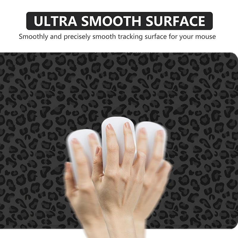 Extra Large Black Leopard Print Mouse Pad Stylish Gaming Mouse Pad 35x16 Inch Computer Keyboard Mousepad Suitable for Families, Offices and Schools. Perfect Gift for Family Members and Friends