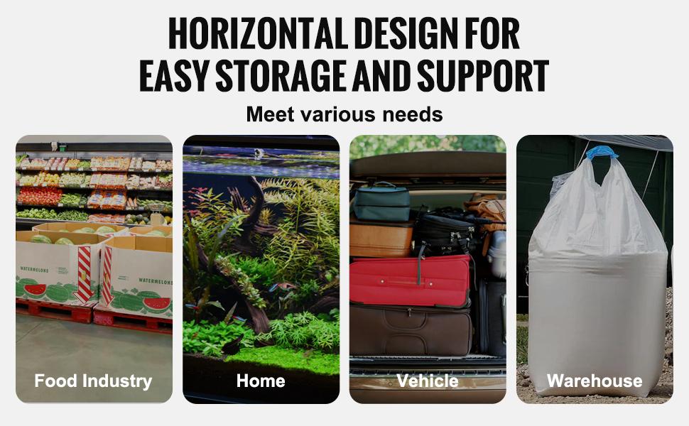 VEVOR Aluminum Dunnage Rack, 48x 14 Commercial Food Floor Rack, 8 Off the Floor, 1000 lbs Capacity All-Welded Aluminum Storage Rack, for Storage in Restaurants, Kitchens, Garages and Vehicles