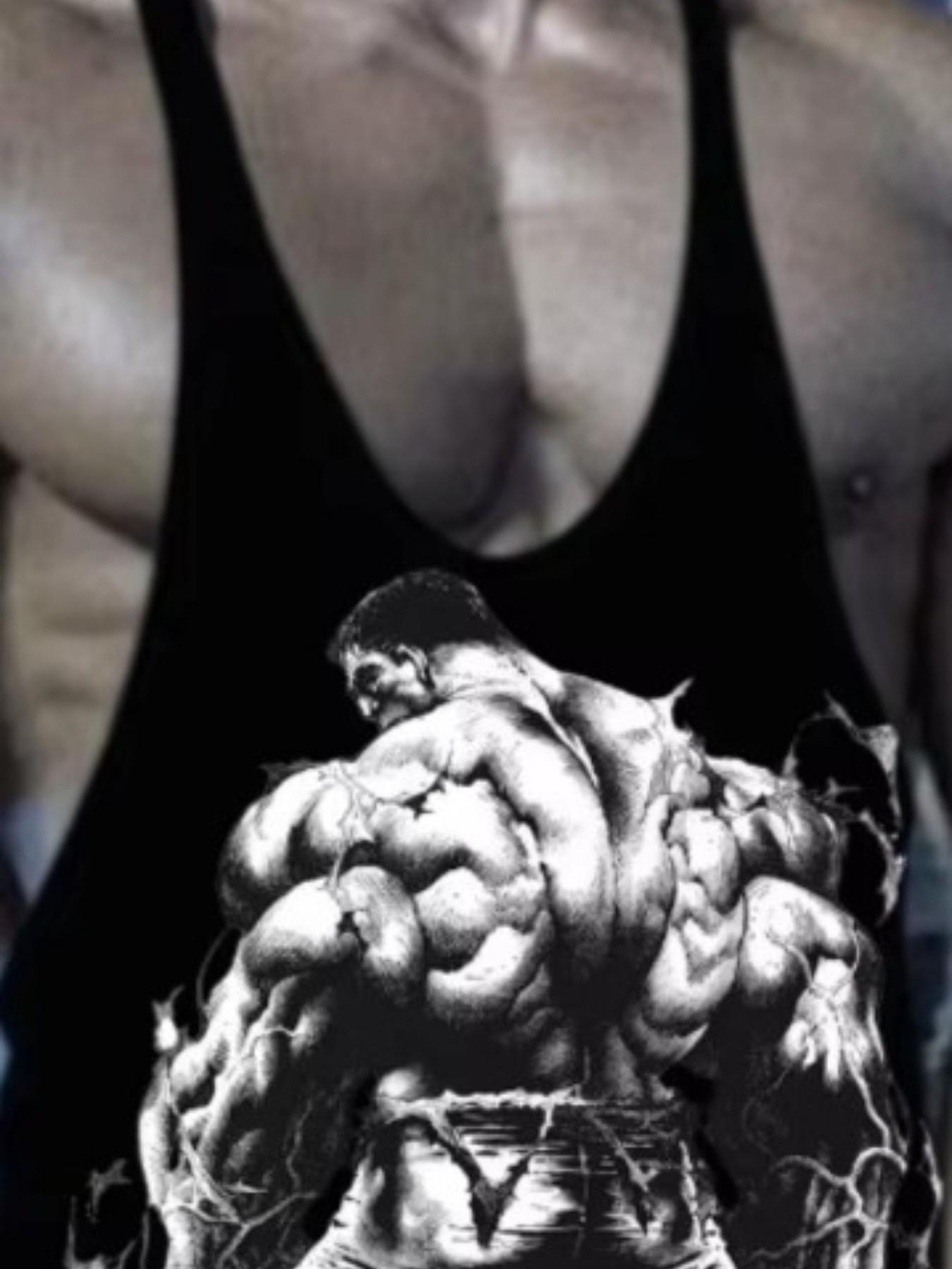 Men's Muscle Fitness Tank Top, Creative Back Design, Sporty Sleeveless Shirt, Loose-Fit Workout Apparel, All-Season Gym Wear