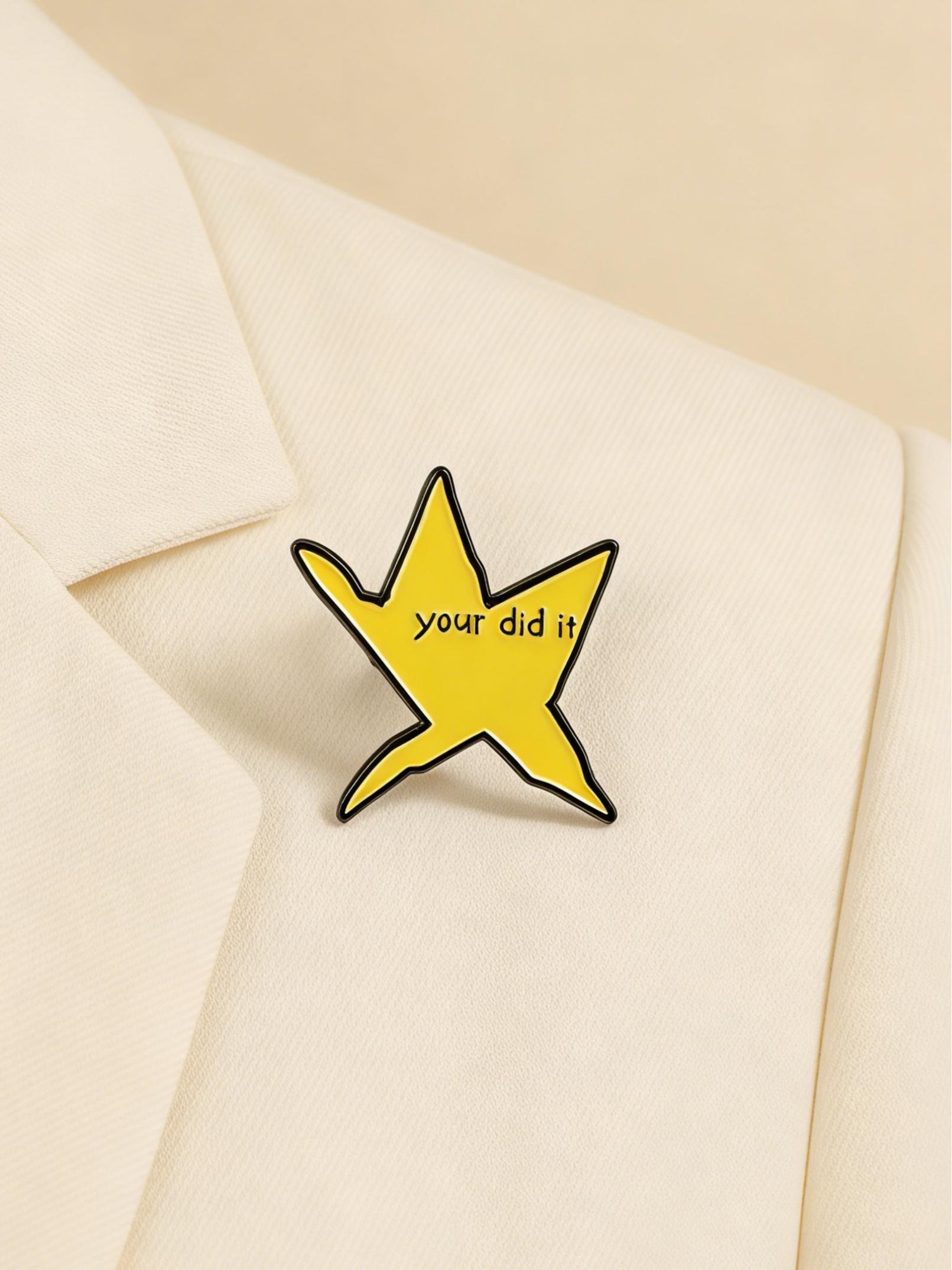 Star Shaped Brooch, Creative Star Design Brooch, Fashion Accessories for Women & Men, Cute Enamel Pin Suitable for Backpacks, Jeans, Scarves, Hats Decoration, Jewelry