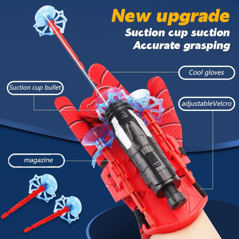 Spider Launcher Toy for Boys, Includes 10 Bullets, Spider Rope + Gloves, Role Play Toy, Suitable for Ages 3+, Party & Decoration