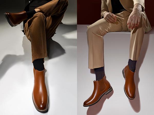 Bruno Marc Men's Vegan Leather Dress Chelsea Boots