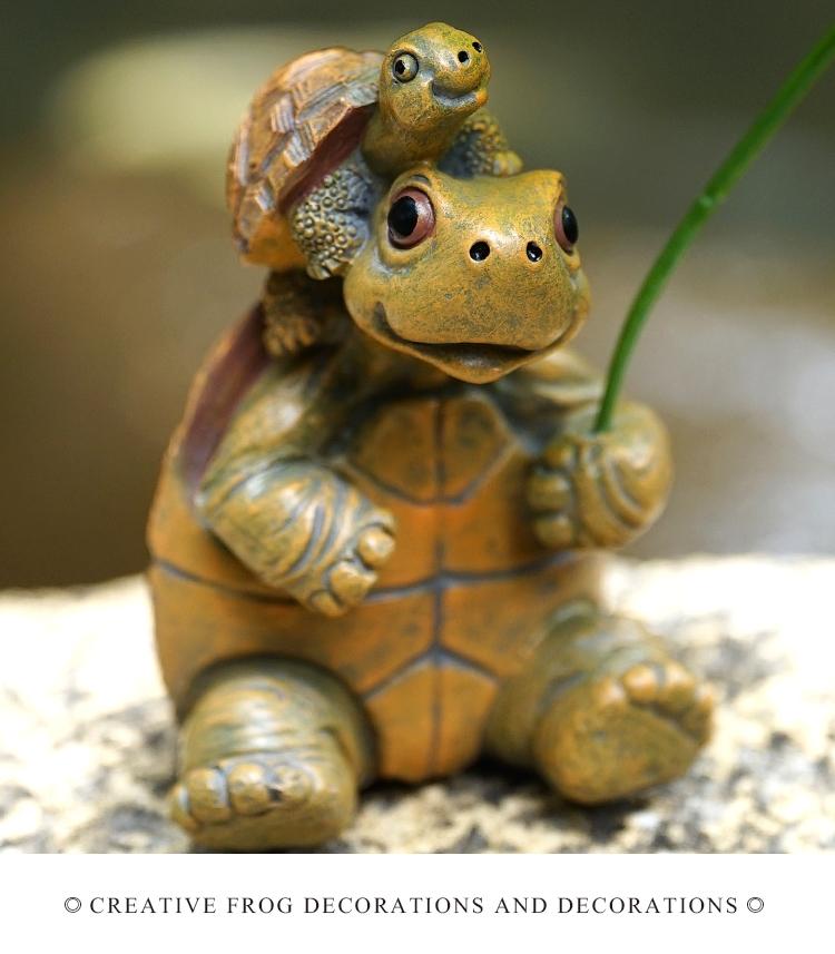 Resin Turtle Fish Tank Decorative Ornament, Creative Aquarium Decoration, Glass Fish Tank Accessory, Submerged Turtle Display Piece