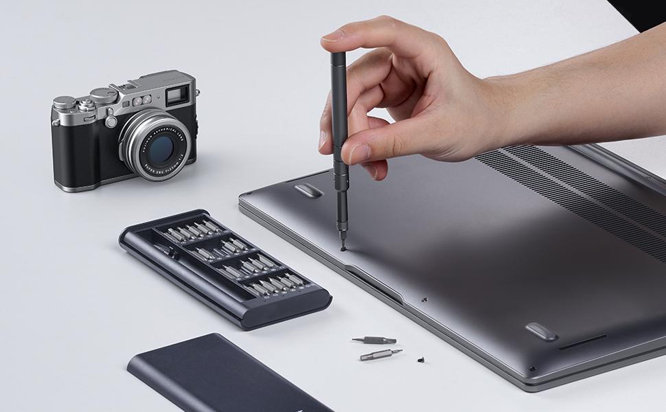 JOREST 52-in-1 Precision Screwdriver Set – Magnetic Portable Repair Tool Kit for PS5/4, Laptops, Eyeglasses – Perfect Father’s Day Gift for Him Handle