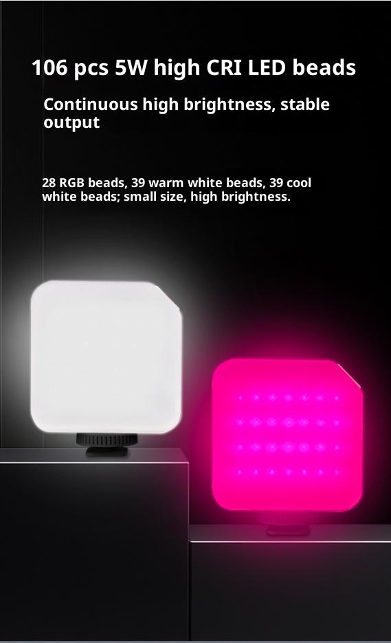 Portable Rechargeable Smartphone Fill Light - Adjustable Temperature Modes, Dual-Color On-Location Lighting for Live Streaming, Photography, Ideal Camera & Phone Tech Accessories Gift