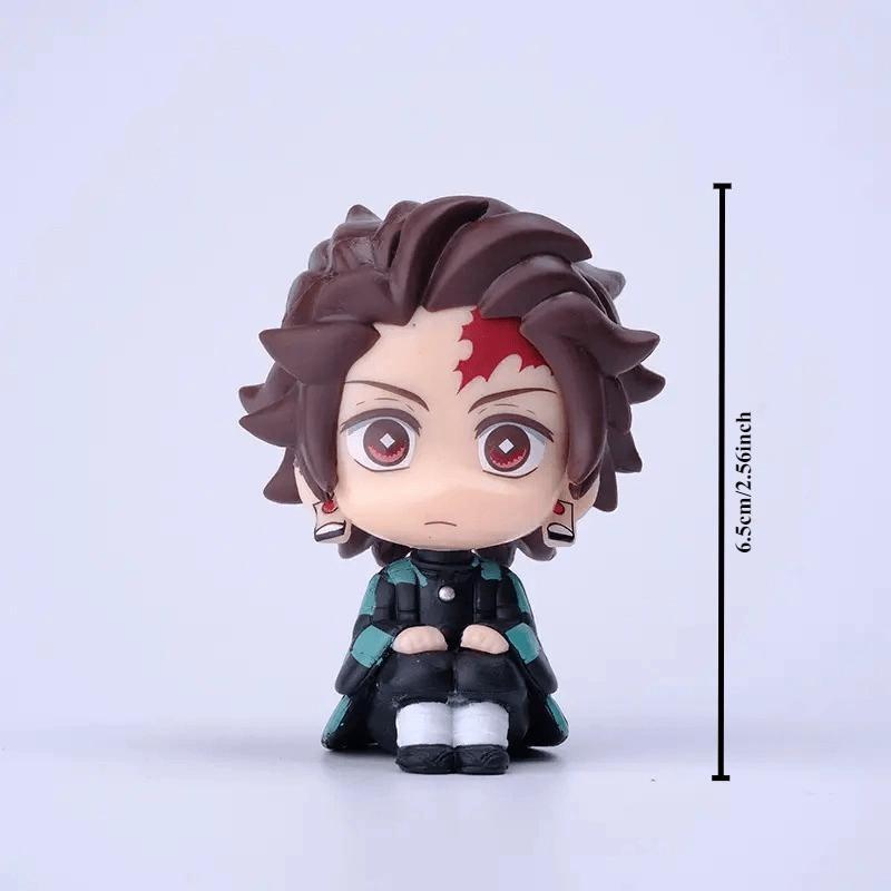 Demon Slayer Series Figurines Set, PVC Figures, Themed Figure, Tanjiro Nezuko Zenitsu Inosuke Kibutsuichi Models, Anime Collectibles, Figurines For Collectors, Perfect Gift, 8-Piece Desktop Decor