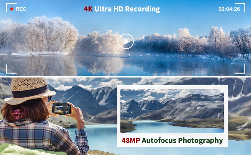 Camkory Retro 4K Vlogging Digital Camera with 180° Flip Screen – 2025 Newest Autofocus Camera, 16X Zoom, Flash, Anti-Shake, 32GB TF Card & Battery Charger Included, Perfect for YouTube, TikTok, Travel & Gifts Camkory Retro 4K Vlogging Digital Camera with 180° Flip Screen – 2025 Newest Autofocus Camera, 16X Zoom, Flash, Anti-Shake, 32GB TF Card & Battery Charger Included, Perfect for YouTube, TikTok, Travel & Gifts