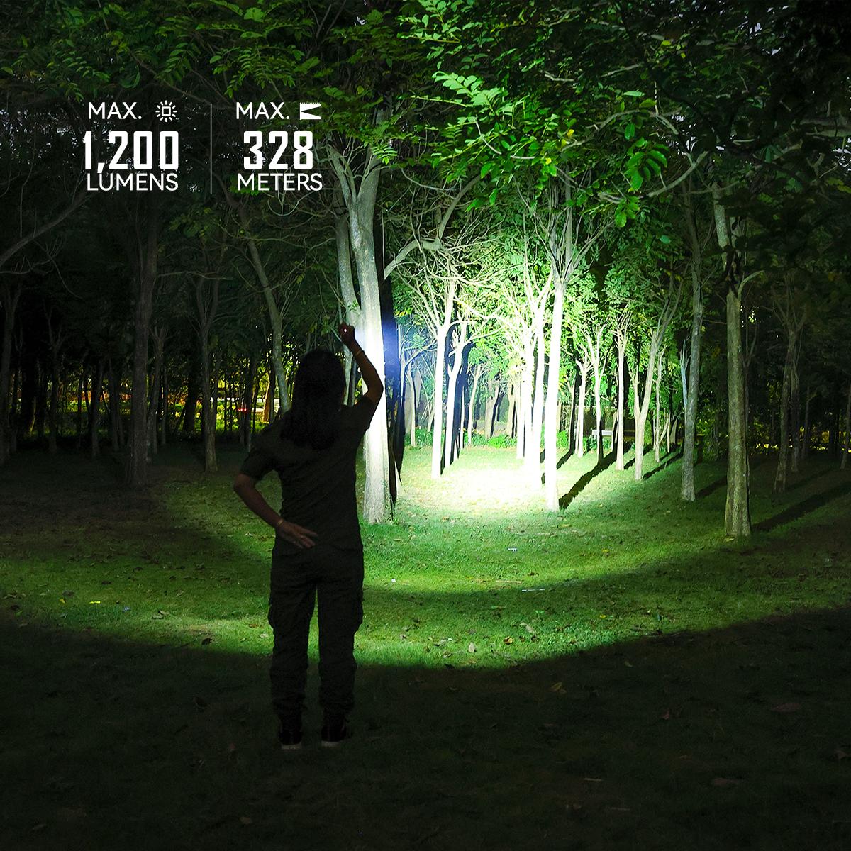 IMALENT LD35 EDC Flashlight 1200 Lumens with Type-C Charging Box, Powered by Rechargeable Battery, Waterproof for Camping, Emergencies, and Outdoors survival supplies