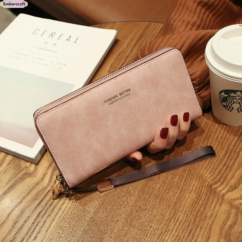 Lonny lady holding long wallet Korean version handbag multi-function card bag mobile phone bag change bag women's wallet