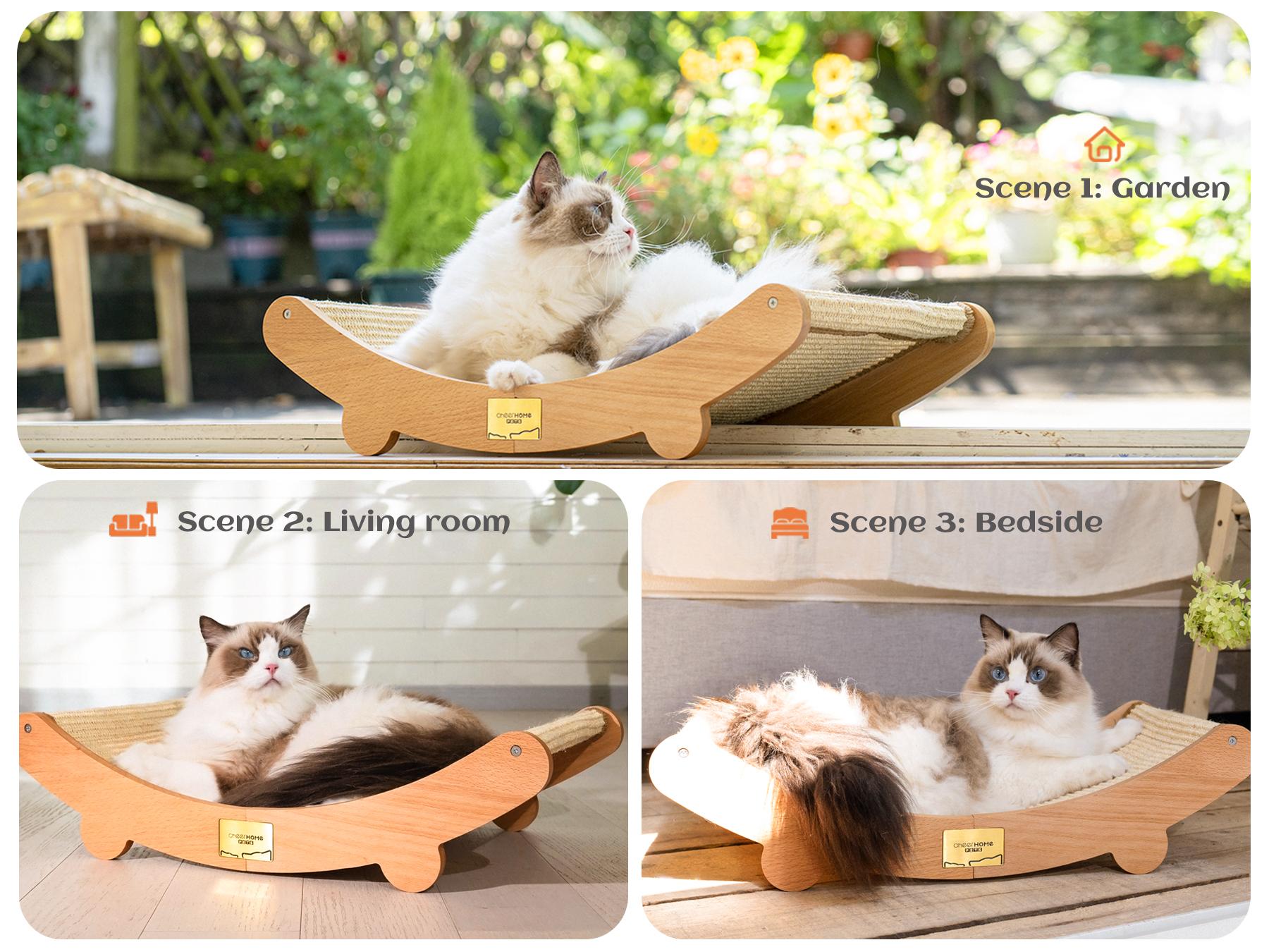 Sisal Cat Scratching Bed, Nartural Sisal Wear-resisitant Cat Scratcher, Cat Paw Pad for Large Cats, Cat Scratching Board Protects Cat From Scratching, Wooden Cat Home Furniture Sisal Cat Scratching Bed, Nartural Sisal Wear-resisitant Cat Scratcher, Cat Paw Pad for Large Cats, Cat Scratching Board Protects Cat From Scratching, Wooden Cat Home Furniture