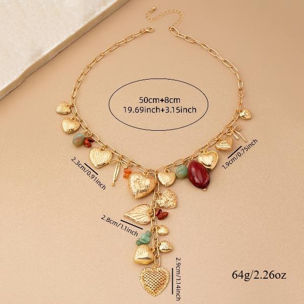 Women's Love Bow Beaded Necklace - Fashionable, Classic, Simple, Elegant, Luxurious, High-End Costume Jewelry for Valentine's Day Gifts, Daily Wear