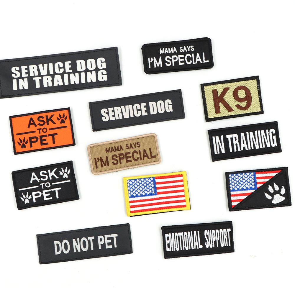 12 Pieces Tactical Patch Bundle For Dog Vest Harness Collar Personalized Patches Tags Sticker Label