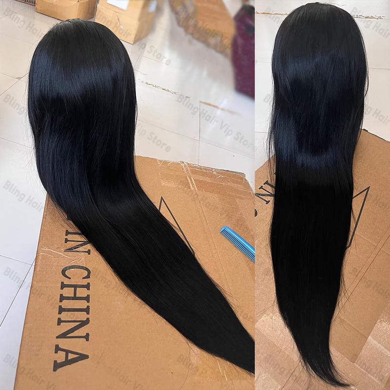 Bling Hair 13x6 13x4 HD Transparent Lace Front Human Hair Wigs For Women Straight 30 32 34 Inch Brazilian 4x4 Lace Closure Glueless Wig Brazilian 100% Human Hair 360 Full Lace Frontal Wigs 180%