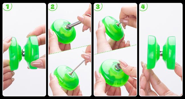 MAGICYOYO K2 Crystal - Professional Responsive Yoyo for Kids Beginners with Extra Unresponsive Yoyo Bearing, Pro Plastic Trick Yoyo for Adults+12 Yoyo Stings+Bearing Removal Tool+Storage Bag