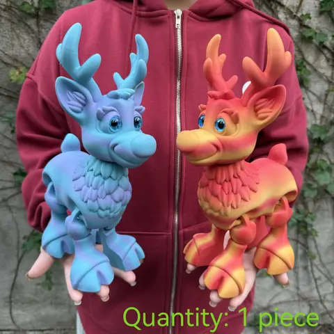 3D-Printed Deer Statue with Realistic Eyes, Two Sizes, Unique Desktop Decoration, Animal Decor, Christmas Home Decor Gift #GLOBAL PICKS