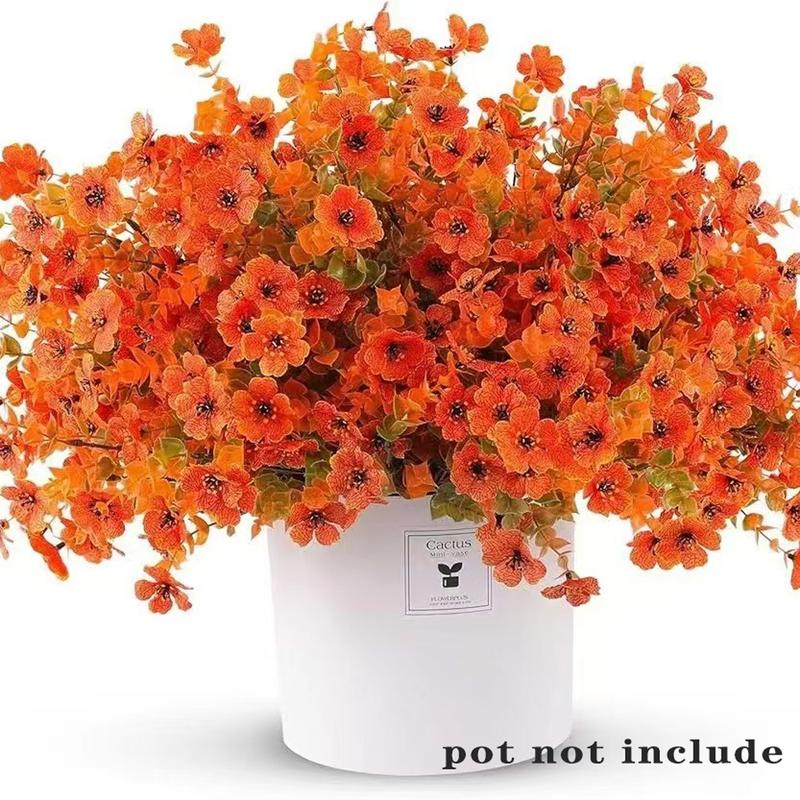 Artificial Flower (12/24pcs/set), UV Resistant Colorful Fake Flower, Decorative Bouquet for Home Garden Party Wedding Decor, Artificial Flowers Bouquet