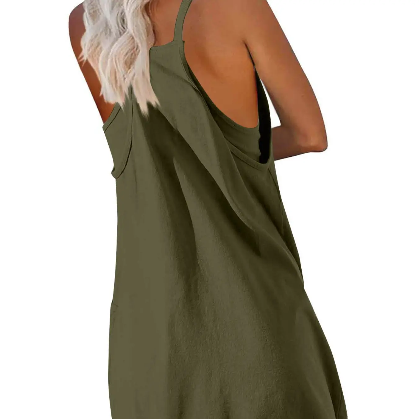 Women's Plain Stretchy Pockets Romper with Built-In Shorts, Scoop Neck, Comfortable Breathable Fabric, Casual Wear, Sleeveless Activewear Women's Plain Stretchy Pockets Romper with Built-In Shorts, Scoop Neck, Comfortable Breathable Fabric, Casual Wear, Sleeveless Activewear
