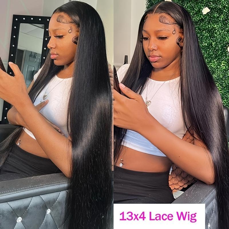 Bling Hair HD Transparent Lace Front Real Hair Wig 13x4 Straight Frontal Wig Pre Plucked 180% Density For Women Fast Delievery
