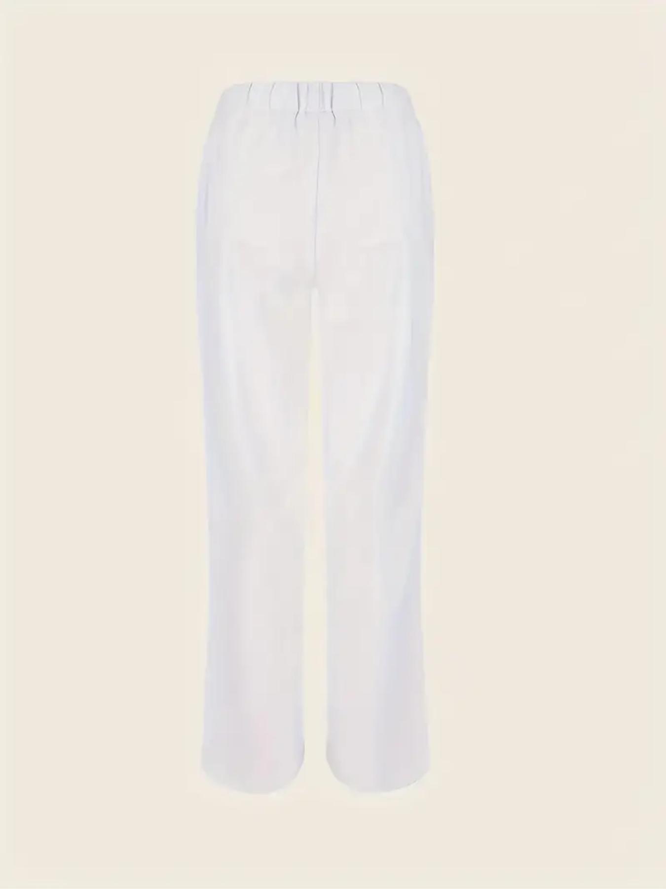 Two-Piece Set Women's Solid Wide Leg Pants Set, Casual Tank Top & Trousers Set for Summer, Ladies Clothes for Daily Wear