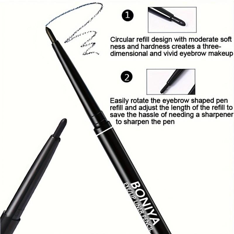 12pcs Smooth Eyeliner Pencil Set, Waterproof and Sweatproof Long-Lasting Eyeliner (12 Pieces), Single Item Pack