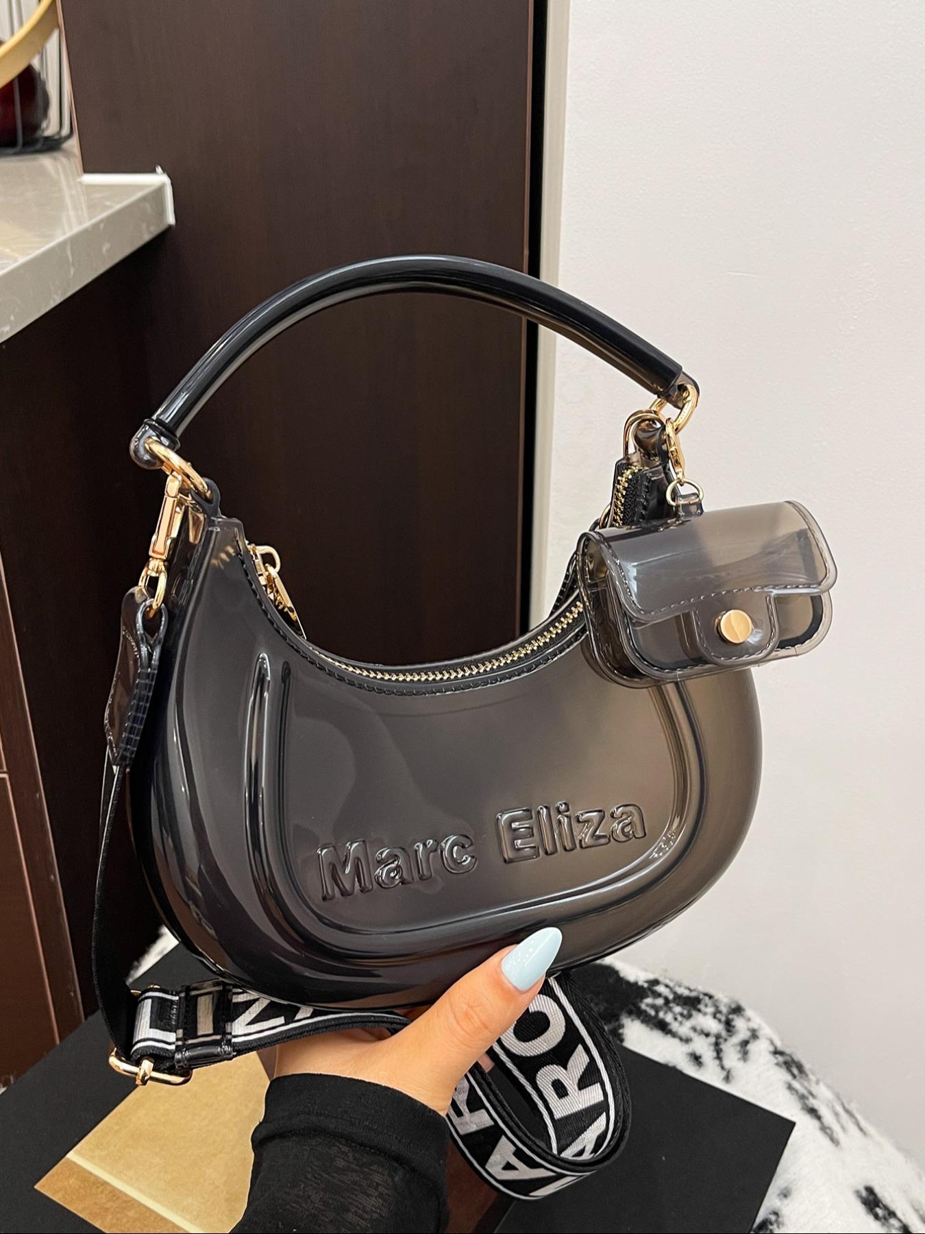 2026 New European and American Style Korean Version Unique Design High-End Crossbody Bag, Small Handbag, Transparent Shell Bag, Jelly Bag