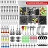 132/204/305/405pcs Fishing Accessories Kit, Outdoor Fishing Supplies, Fishing Equipment, Fishing Tackle Box with Lures, Hooks, Weights, Sinkers & Spinner Blades, Tackle Organizer Gear Set for Bass & Trout, Complete Fishing Kit, Tackle Kits