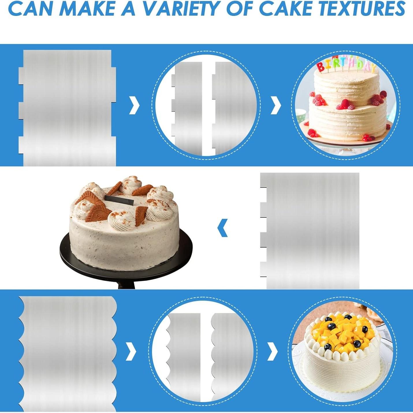 103 Piece Cake Decorating Tools Set, Stainless Steel Icing Spatula, 2 Piping Tips, 100 Pastry Bags, Smooth Edges for Large Patterns