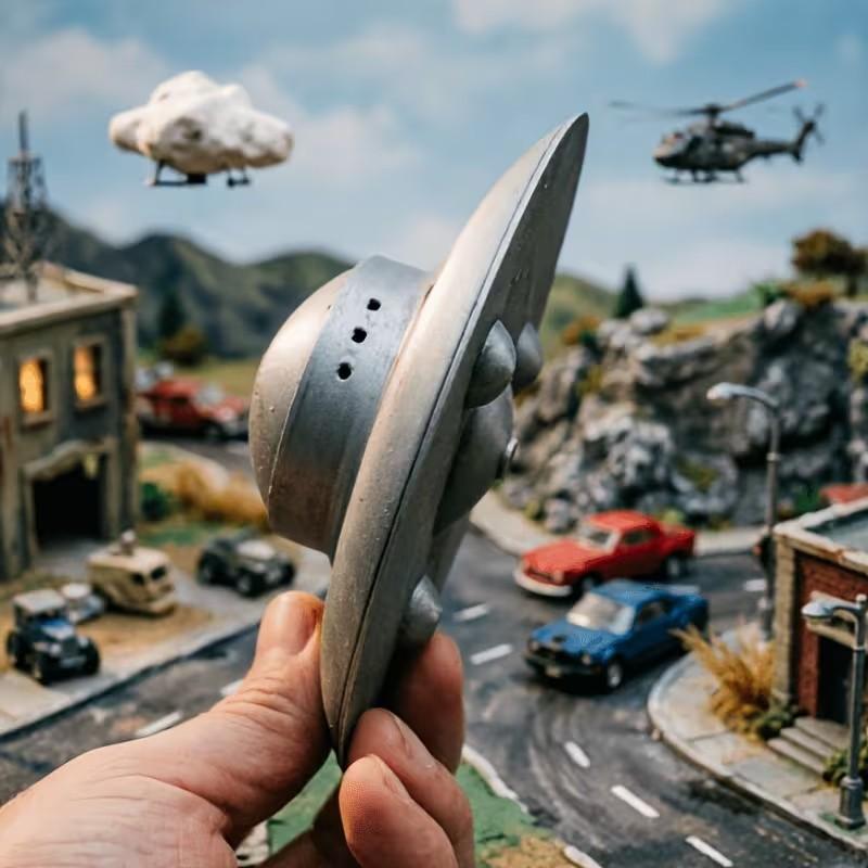 Alien Spaceship Model Display, Ufo Miniature Model, High Precision Cockpit, Essential Collection for Aviation Enthusiasts, Gift for Space Lovers