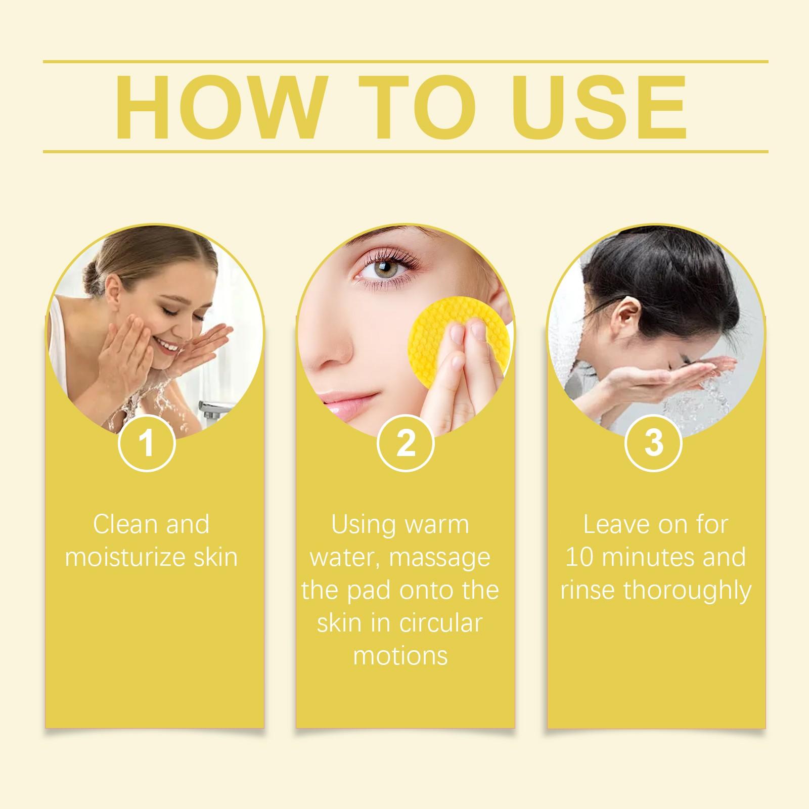 Hoygi Turmeric Acid Cleansing Pad (54g), Gentle Exfoliating Face Wash Pad, Pore Cleaning Makeup Remover, Mild Skincare Tool