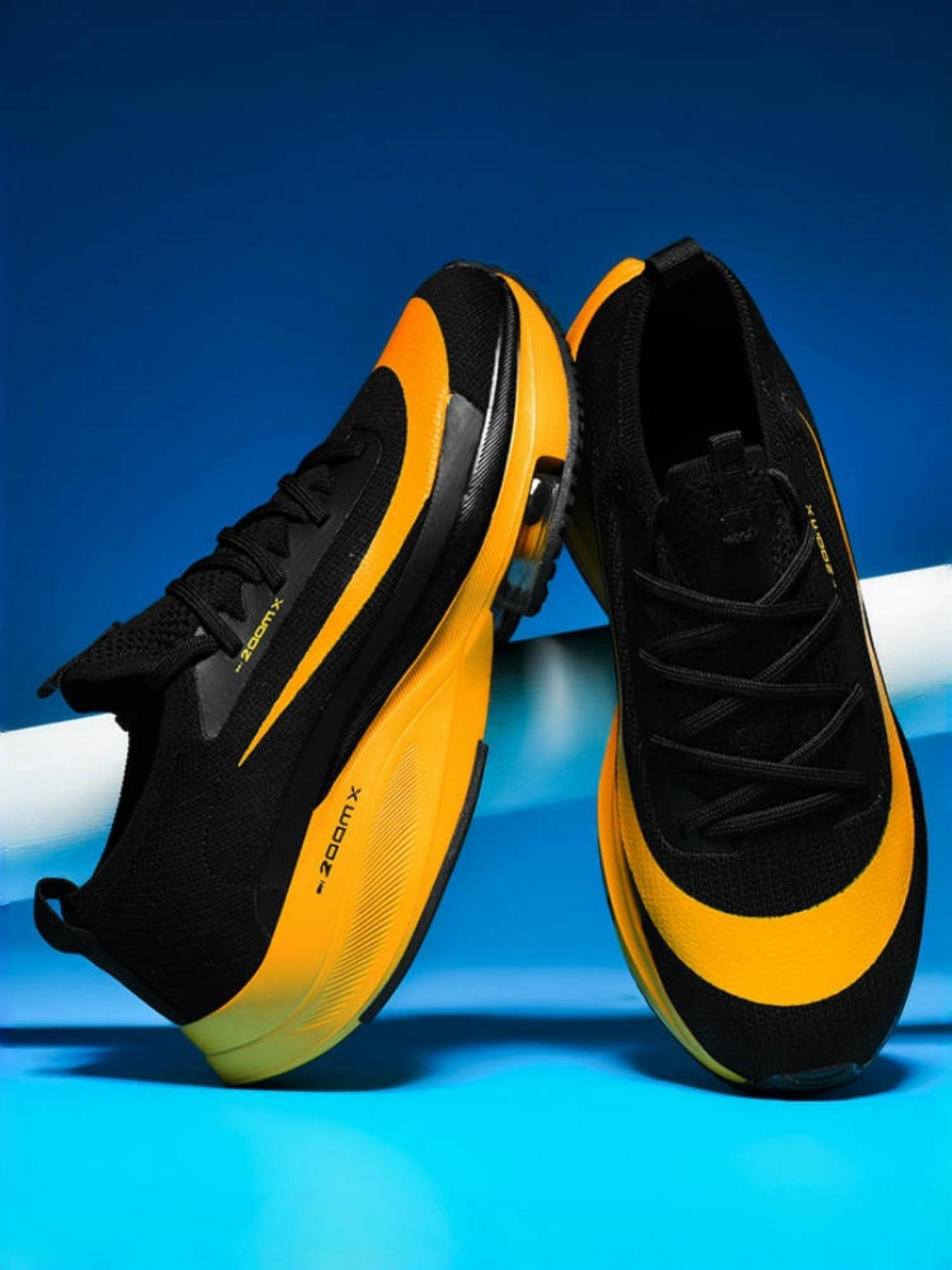 Men's Letter & Striped Print Lace Up, Casual Sporty Breathable Comfortable Running Shoes, Workout Sneakers, athletic running shoes, Non-slip Sneakers for Daily Wear