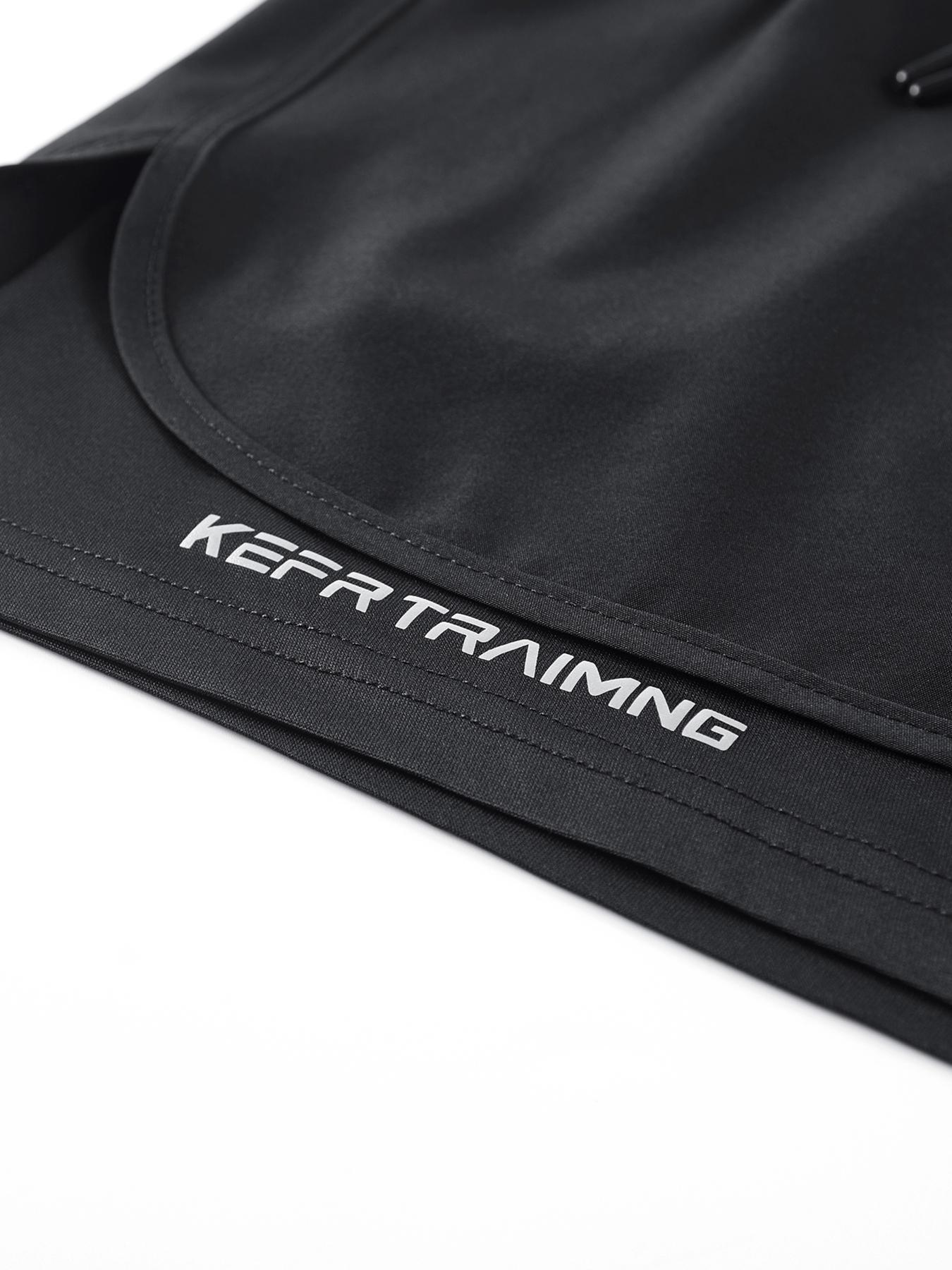 Men Women Regular Fit 2-In-1 Drawstring Waist Sport Shorts, Summer Pocket Print Casual Half Yoga Exercise Shorts, Fashionable Daily Wear