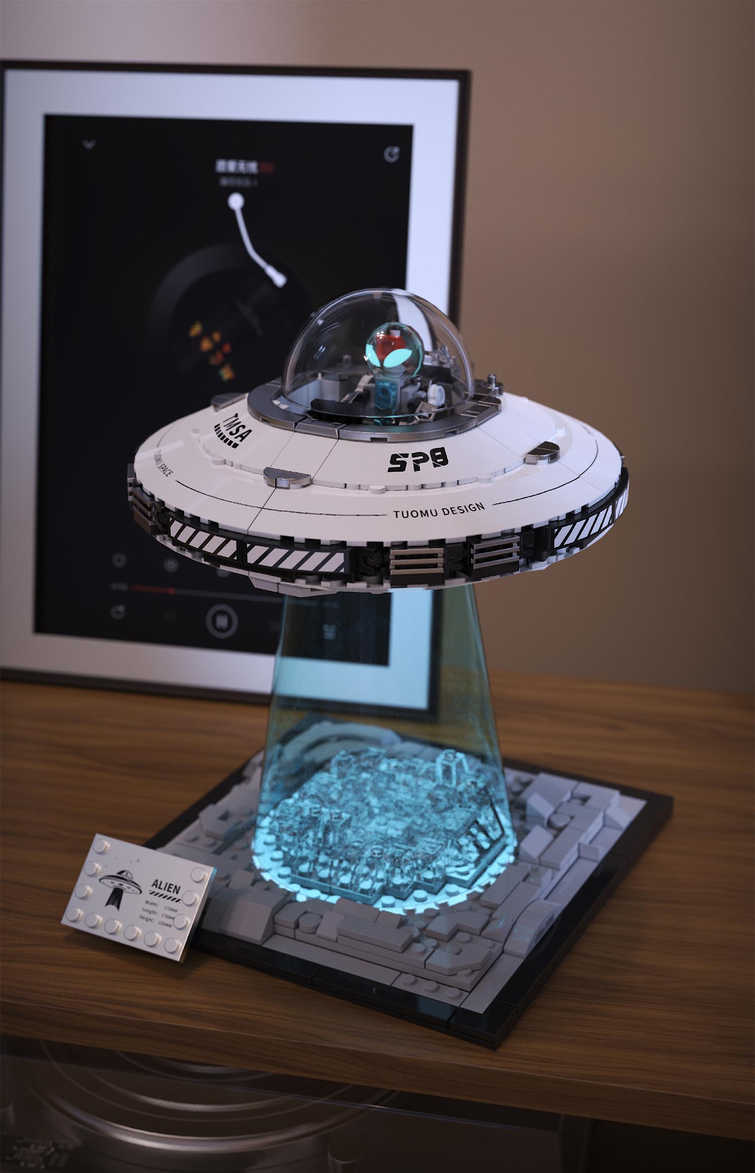 Creative Space Ufo Galaxy Spaceship Building Kit, Stem Educational Assembly Toy, Home & Office Decor, Perfect Gift for Kids & Sci-Fi Lovers