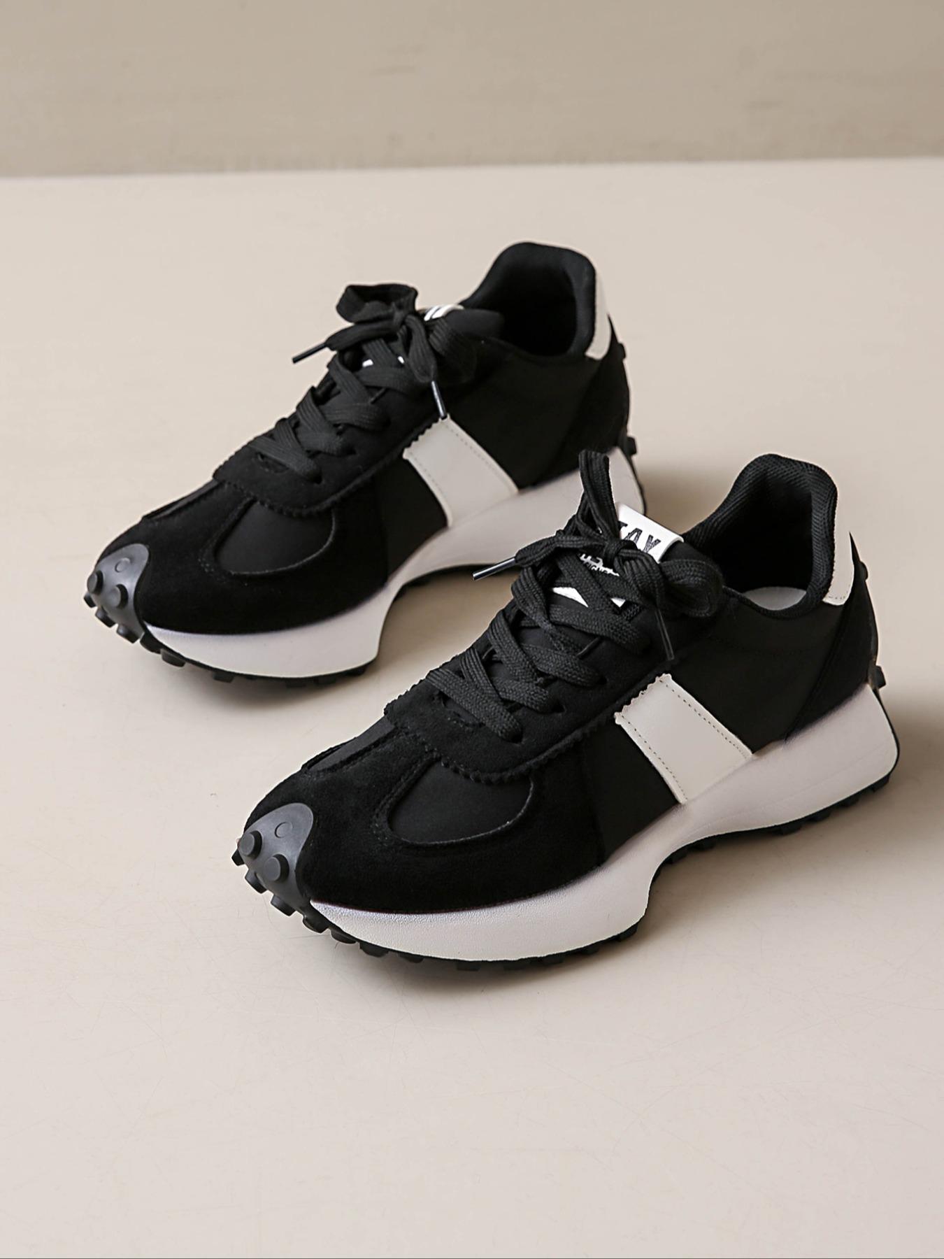 Women's Casual Vintage Sport Shoes, Colorblock Design, Student Flats, Perfect Holiday Gift Choice, Small Waist Comfortable Women's Shoes, Lightweight Casual Sneakers1123