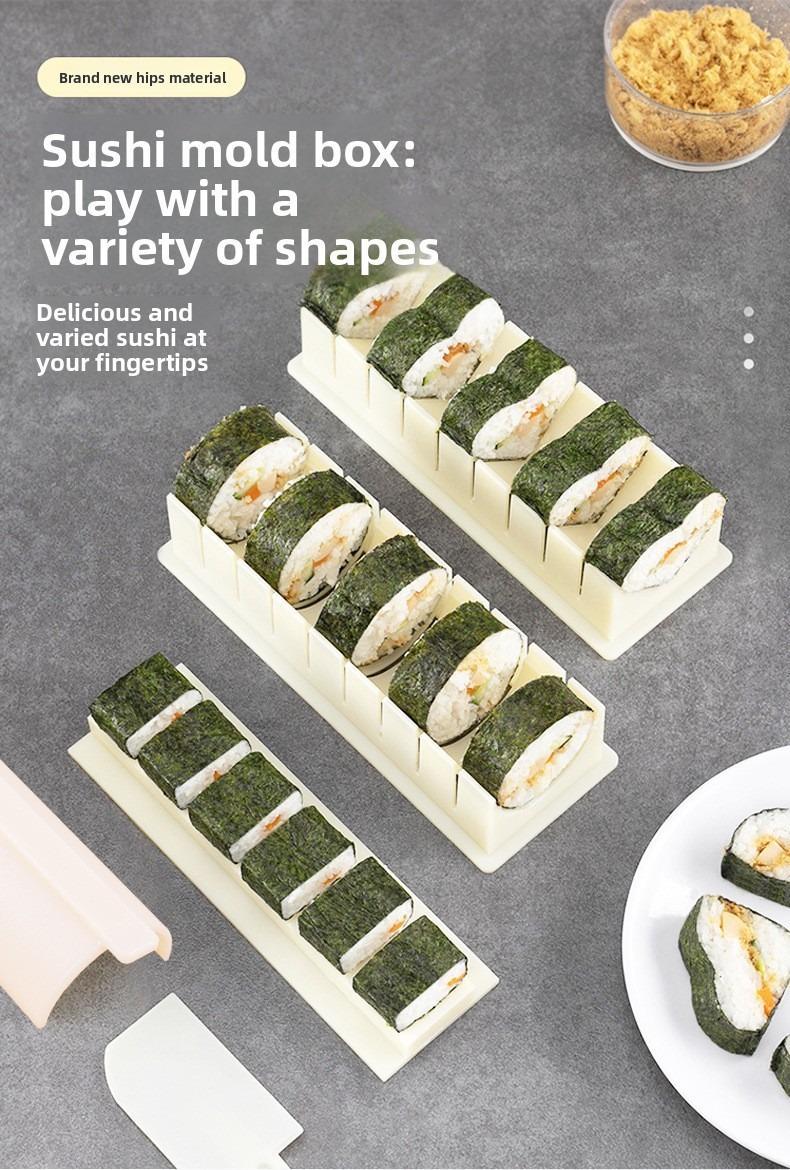 Sushi Mold Household Sushi Tool Set with Seaweed Rice Roll Maker and Nori Complete Kit for Easy Home Cooking