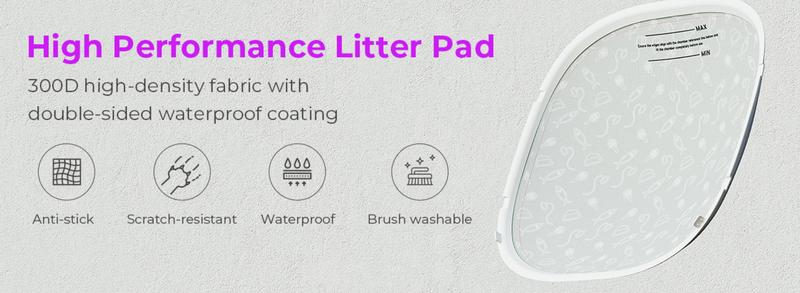 Autoscooper 11 PetPivot Cat Litter Box Pad ， Waterproof & Scratch-Resistant Puppy Liner