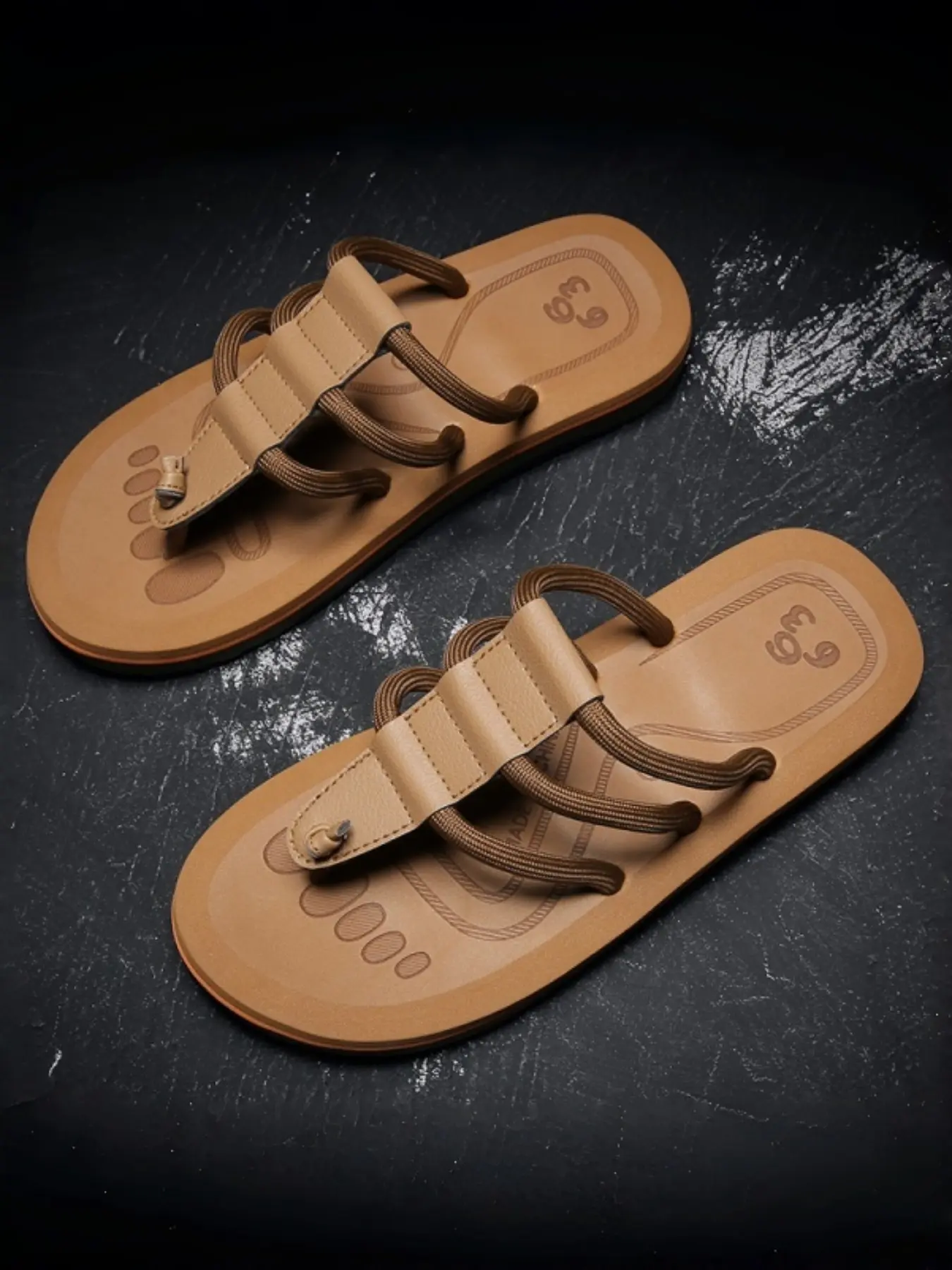 Men's Open-Toe Sandals, Comfortable and Durable Design, Fashionable and Versatile, Non-Slip, Breathable, Ideal for Beach and Pool Holidays