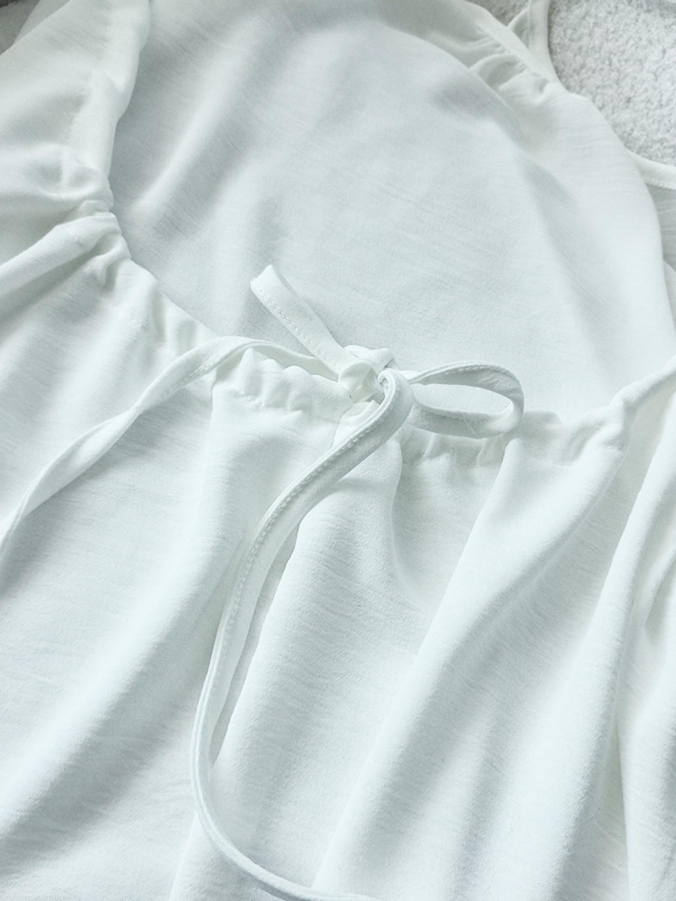 Elegant Sleeveless Backless Dress, Casual Loose Fit Long Gown, Summer Vacation Style, Perfect for Home & Leisure Wear