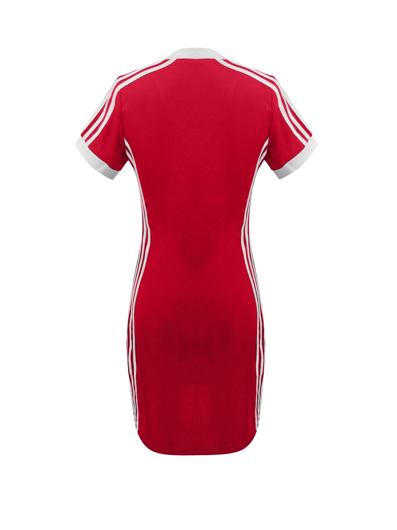 Women's Slim Fit Striped Short Sleeve Dress, Casual Summer Fashion, Casual Fashionable Dress, Comfortable and Stylish, Perfect for Daily Wear